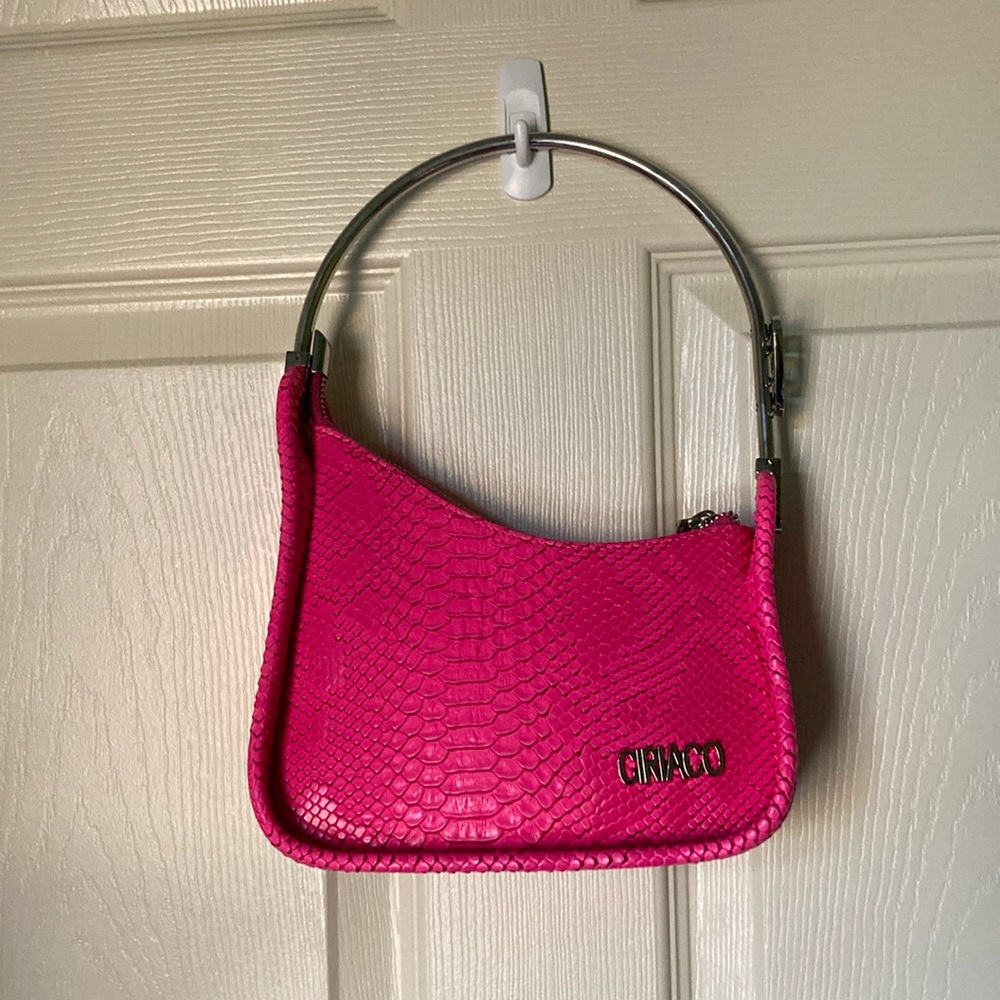 Ciriaco Pink Python Bag